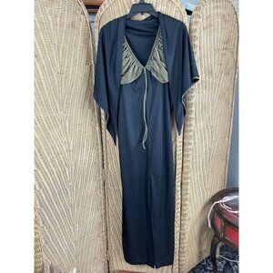 Vintage Dress And Shawl Goth Witch Jack Hartley Miami Black Gold